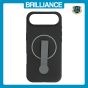 Brilliance LUX iPhone 17 Air Silicone with BackSide 360Â° Rotating Wrist Strap Magnetic Phone Case Black
