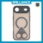 Brilliance LUX iPhone 17 Air Anti-shock Magnetic Matte Clear TPU + Acrylic Kickstand Phone Case Black