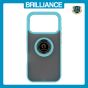Brilliance LUX iPhone 17 Pro Hybrid Shell Anti-shock Ring Kickstand TPU Matte Case Blue