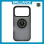 Brilliance LUX iPhone 17 Pro Hybrid Shell Anti-shock Ring Kickstand TPU Matte Case Black