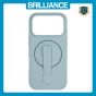 Brilliance LUX iPhone 17 Pro Silicone with BackSide 360Â° Rotating Wrist Strap Magnetic Phone Case Sky Blue
