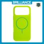 Brilliance LUX iPhone 17 Pro Magnetic Solid Silicone with Open-Area Camera Cutout Phone Case Green