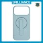 Brilliance LUX iPhone 17 Pro Max Silicone with BackSide 360Â° Rotating Wrist Strap Magnetic Phone Case Sky Blue