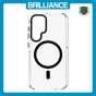 Brilliance LUX Samsung S25 Clear Magnetic Hybrid TPU + Acrylic Phone Case Black