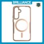 Brilliance LUX Samsung S25 Chrome-Plated Magnetic Clear TPU + Acrylic Phone Case Gold Titanium