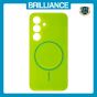Brilliance LUX Samsung S25 Magnetic Solid Silicone with Open-Area Camera Cutout Phone Case Green