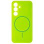 Brilliance LUX Samsung S25 Magnetic Solid Silicone with Open-Area Camera Cutout Phone Case Green