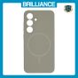 Brilliance LUX Samsung S25 Magnetic Solid Silicone with Open-Area Camera Cutout Phone Case Gray Titanium