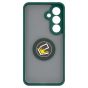 Brilliance LUX Samsung S25 Plus Hybrid Shell Anti-shock Ring Kickstand TPU Matte Case Dark Green