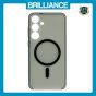 Brilliance LUX Samsung S25 Plus High-Clarity Transparent Clear PC Magnetic Phone Case Black