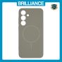 Brilliance LUX Samsung S25 Plus Magnetic Solid Silicone with Open-Area Camera Cutout Phone Case Gray Titanium