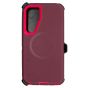 Brilliance HEAVY DUTY Samsung S25 Plus (Pro Series) + Magnetic Case Dark Red