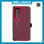 Brilliance HEAVY DUTY Samsung S25 Plus (Pro Series) + Magnetic Case Dark Red