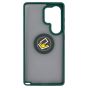 Brilliance LUX Samsung S25 Ultra Hybrid Shell Anti-shock Ring Kickstand TPU Matte Case Dark Green