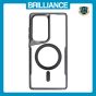 Brilliance LUX Samsung S25 Ultra Chrome-Plated Magnetic Clear TPU + Acrylic Phone Case Black Titanium