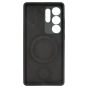 Brilliance LUX Samsung S25 Ultra Silicone with BackSide 360Ã‚Â° Rotating Wrist Strap Magnetic Phone Case Black