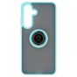 Brilliance LUX Samsung S25 FE Hybrid Shell Anti-shock Ring Kickstand TPU Matte Case Blue