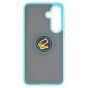Brilliance LUX Samsung S25 FE Hybrid Shell Anti-shock Ring Kickstand TPU Matte Case Blue