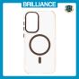 Brilliance LUX Samsung S25 FE Clear Magnetic Hybrid TPU + Acrylic Phone Case Brown