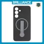 Brilliance LUX Samsung S25 FE Silicone with BackSide 360Ã‚Â° Rotating Wrist Strap Magnetic Phone Case Black