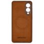 Brilliance LUX Samsung S25 FE Magnetic Solid Silicone with Open-Area Camera Cutout Phone Case Brown