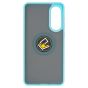Brilliance LUX Samsung S25 Edge Hybrid Shell Anti-shock Ring Kickstand TPU Matte Case Blue