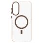 Brilliance LUX Samsung S25 Edge Clear Magnetic Hybrid TPU + Acrylic Phone Case Brown