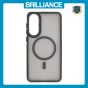 Brilliance LUX Samsung S25 Edge Silicone-Feel Magnetic Hybrid TPU + PC Phone Case Black