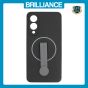 Brilliance LUX Samsung S25 Edge Silicone with BackSide 360Ã‚Â° Rotating Wrist Strap Magnetic Phone Case Black