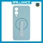 Brilliance LUX Samsung S25 Edge Silicone with BackSide 360° Rotating Wrist Strap Magnetic Phone Case Sky Blue