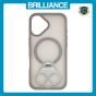 Brilliance LUX Samsung S25 Edge Anti-shock Magnetic Matte Clear TPU + Acrylic Kickstand Phone Case Gray