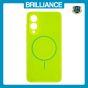 Brilliance LUX Samsung S25 Edge Magnetic Solid Silicone with Open-Area Camera Cutout Phone Case Green