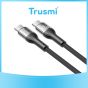 TRUSMI CA47-12 100W Type C to Type C LED Aluminum Alloy Braided Cable