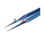 2UUL Blue T Straight Head Titanium Alloy 0.1mm Blue Tweezer for Precise Wire Jump
