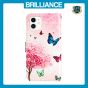 Brilliance LUX iPhone 11 Flip PU Leather Wallet 3D Print Cartoon Butterfly Flower with Wrist Strap Case
