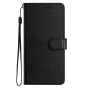 Brilliance LUX iPhone 6P/7P/8P Flip PU Leather Wallet Silk Print Card Pockets with Wrist Strap Case Black