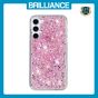 Brilliance LUX Samsung S23 Big Hole TPU Star Glitter Crystal Clear Case Pink