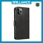 Brilliance LUX iPhone 11 Pro Book Flip Soft PU Leather Wallet with Card Pockets Case Black