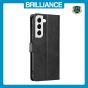 Brilliance LUX Samsung S23 Book Flip Soft PU Leather Wallet with Card Pockets Case Black