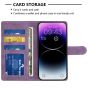Brilliance LUX iPhone 6P/7P/8P Flip Premium PU Leather Wallet Business Style with Card Pockets Case Purple