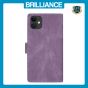 Brilliance LUX iPhone 11 Flip Premium PU Leather Wallet Business Style with Card Pockets Case Purple