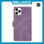 Brilliance LUX iPhone 13 Pro Max Flip Premium PU Leather Wallet Business Style with Card Pockets Case Purple
