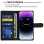 Brilliance LUX iPhone 6P/7P/8P Flip Premium PU Leather Wallet Business Style with Card Pockets Case Black
