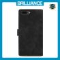 Brilliance LUX iPhone 6P/7P/8P Flip Premium PU Leather Wallet Business Style with Card Pockets Case Black