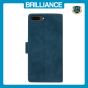 Brilliance LUX iPhone 6P/7P/8P Flip Premium PU Leather Wallet Business Style with Card Pockets Case Blue