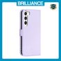 Brilliance LUX Samsung S23 Flip Book PU Leather Wallet  Holder & Stand with Card Pockets Case Light Purple