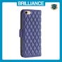 Brilliance LUX iPhone 6/7/8 Flip Book PU real Leather Wallet Holder & Kickstand with Card Pockets Case Blue