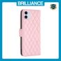 Brilliance LUX iPhone 11 Flip Book PU real Leather Wallet Holder & Kickstand with Card Pockets Case Pink