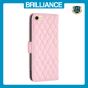 Brilliance LUX iPhone 6/7/8 Flip Book PU real Leather Wallet Holder & Kickstand with Card Pockets Case Pink
