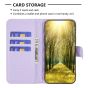 Brilliance LUX iPhone 15 Flip Book PU real Leather Wallet Holder & Kickstand with Card Pockets Case Purple
